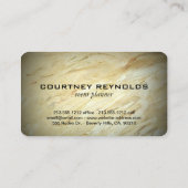 レトロ白黒シェブロンパターン大理石 名刺 (裏面)
