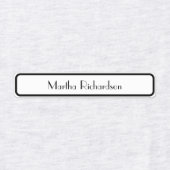 レトロ白黒スタイリッシュ名前をカスタムする服 ラベル (デザイン1)