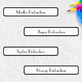 レトロ白黒スタイリッシュ名前をカスタムする服 ラベル