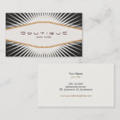 レトロ白黒ダイヤモンドプラーク 名刺 (正面/裏面)