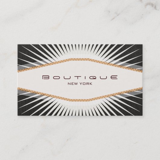 レトロ白黒ダイヤモンドプラーク 名刺 (正面)