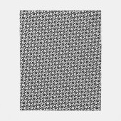 レトロ白黒ダイヤモンド形パタモダンーン フリースブランケット (正面)