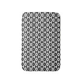 レトロ白黒ダイヤモンド形状パタモダンーン バスマット (正面縦)