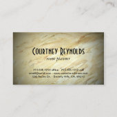 レトロ白黒ダマスクパターン大理石 名刺 (裏面)