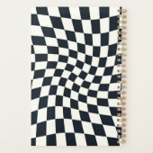 レトロ白黒チェックの反市松模様に転 プランナー手帳 (裏面)