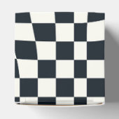 レトロ白黒チェック歪み市松模様に フェイバーボックス (上部)