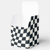 レトロ白黒チェック歪み市松模様に フェイバーボックス (オープン)