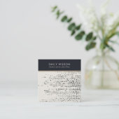 レトロ白黒ドットスタッドイヤリングディスプレイカード スクエア名刺 (スタンド正面)