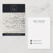 レトロ白黒ドットネックレスイヤリングディスプレイ 名刺 (正面/裏面)