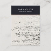 レトロ白黒ドット2スタッドイヤリングディスプレイカード 名刺 (正面)