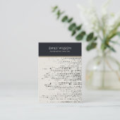 レトロ白黒ドット2スタッドイヤリングディスプレイカード 名刺 (スタンド正面)