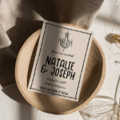 レトロ白黒ハンドドロー予測できなドユニーク結婚ズ セーブザデート