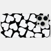 レトロ白黒ハートパターン Case-Mate iPhoneケース (裏面 (横))