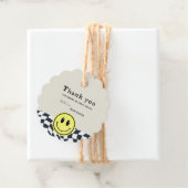 レトロ白黒バビシャワ市松模様にーバーサンキュー フェイバータグ (インサイチュ)