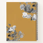 レトロ白黒バラマスタードイエローレシピ ノートブック (裏面)