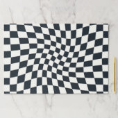 レトロ白黒パステルワープチェッカーボード ペーパーパッド (インサイチュ)