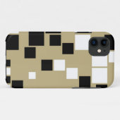 レトロ白黒パターンシームレスアート Case-Mate iPhoneケース (裏面(横))