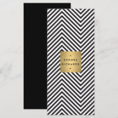 レトロ白黒パターン金ゴールド名ロゴ2 (正面/裏面)