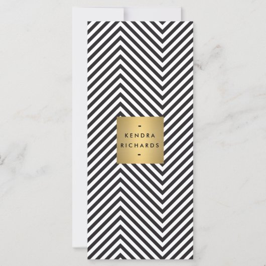 レトロ白黒パターン金ゴールド名ロゴ2 (正面)