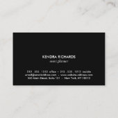 レトロ白黒パターン金ゴールド名ロゴ 名刺 (裏面)