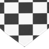 レトロ白黒パター市松模様にンホームデコール テーブルクロス (アングル)