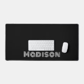 レトロ白黒パーソナライズされた デスクマット (キーボード&マウス)
