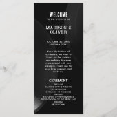 レトロ白黒ビニール記録結婚式 プログラム (正面)