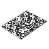 レトロ白黒フラワーズノート ノートブック (左側)