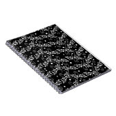 レトロ白黒フローラノート ノートブック (右側)