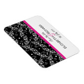 レトロ白黒フローラ「日付を保存」マグネット マグネット (右側)