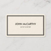 レトロ白黒プロフェッショナルミニマルエレガントリスト 名刺 (正面)