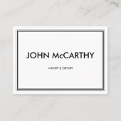 レトロ白黒プロフェッショナル三ストライプ 名刺 (正面)