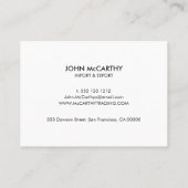 レトロ白黒プロフェッショナル三ストライプ 名刺 (裏面)