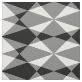 レトロ白黒三角形ひし形正方形パターン ファブリック (見本)