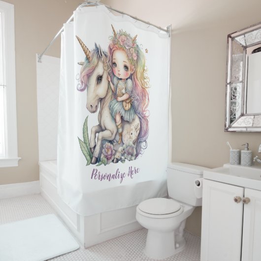 レトロ白黒抽象芸術ゼブラパターンイニシャル シャワーカーテン (インサイチュ)