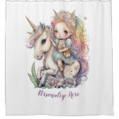 レトロ白黒抽象芸術ゼブラパターンイニシャル シャワーカーテン (正面)