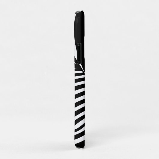 レトロ白黒抽象芸術ゼブラパターンイニシャル Case-Mate iPhoneケース (裏面/右)