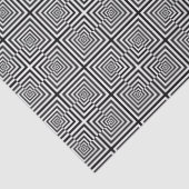 レトロ白黒正方形パタサイケデリックーン 薄葉紙 (詳細)