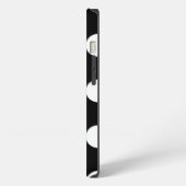 レトロ白黒水玉模様 iPhoneケース (左側面)