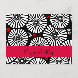 レトロ白黒花束 ポストカード