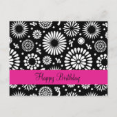 レトロ白黒花束 ポストカード (正面)