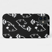 レトロ白黒花iPhone 5ケース Case-Mate iPhoneケース (裏面(横))