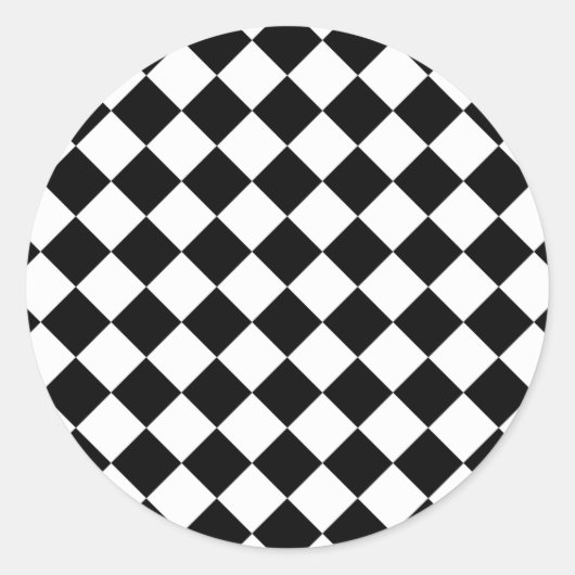 レトロ白黒 ラウンドシール (正面)