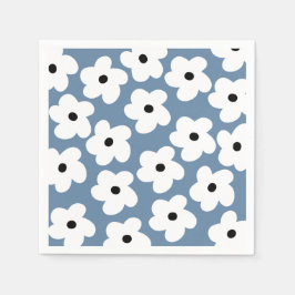 レトロ白 スタンダードカクテルナプキン