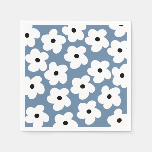 レトロ白 スタンダードカクテルナプキン (正面)