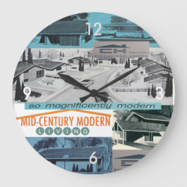 レトロ的60sモザイクモダン! ラージ壁時計