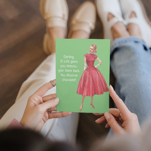 レトロ皮肉な女もし – ライフ与えユーレモン カード