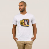 レトロ皮肉フレーズ50s主婦アーポップ・アートのト tシャツ (正面フル)