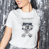 レトロ監督チェアムービーナイト誕生日 Tシャツ