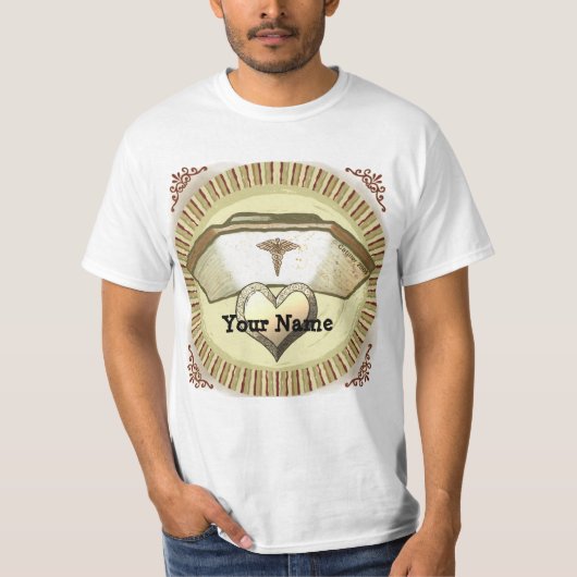 レトロ看護師キャップ Tシャツ (正面)